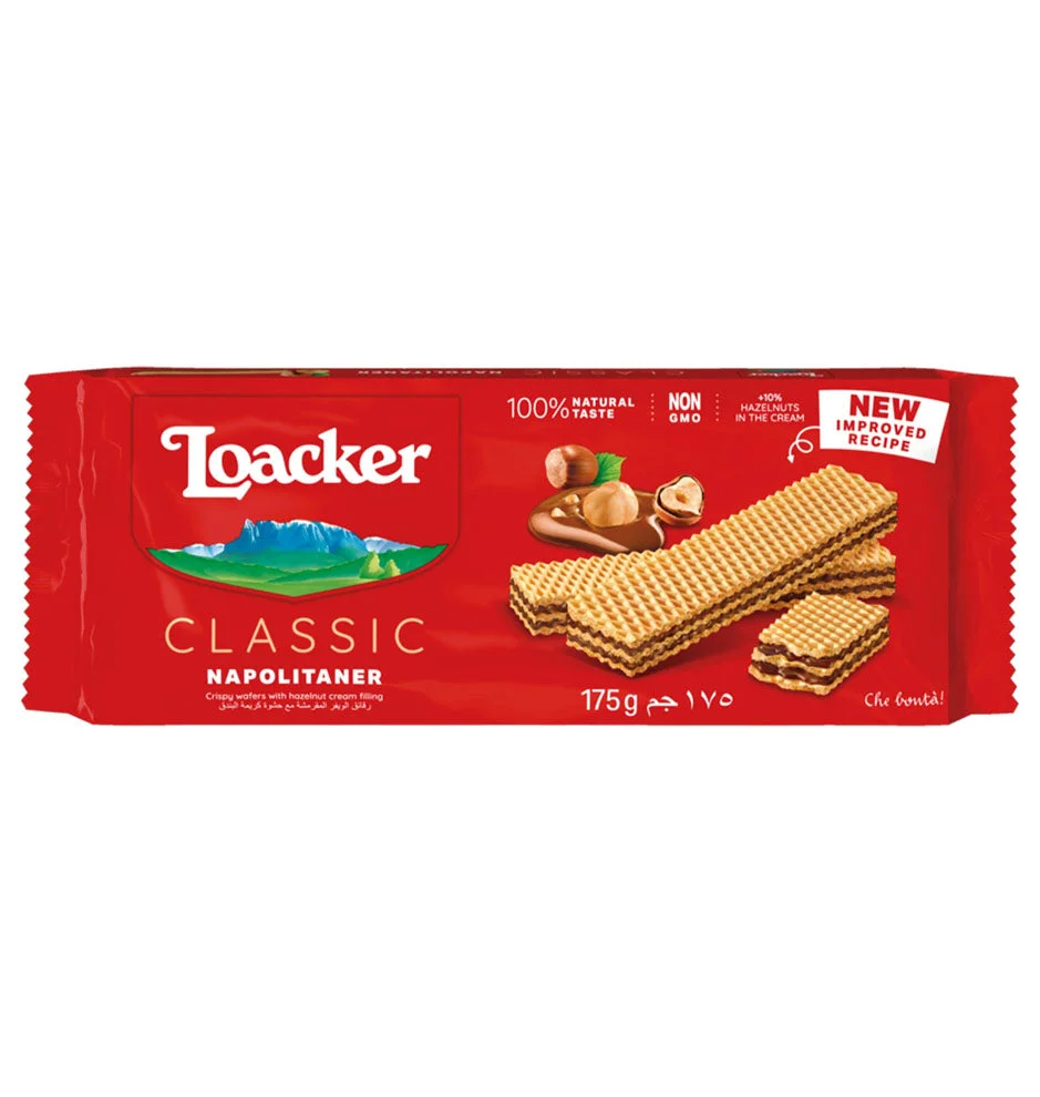 Loacker Napolitaner Crispy Wafer Filled With Hazelnut Cream 175 g
