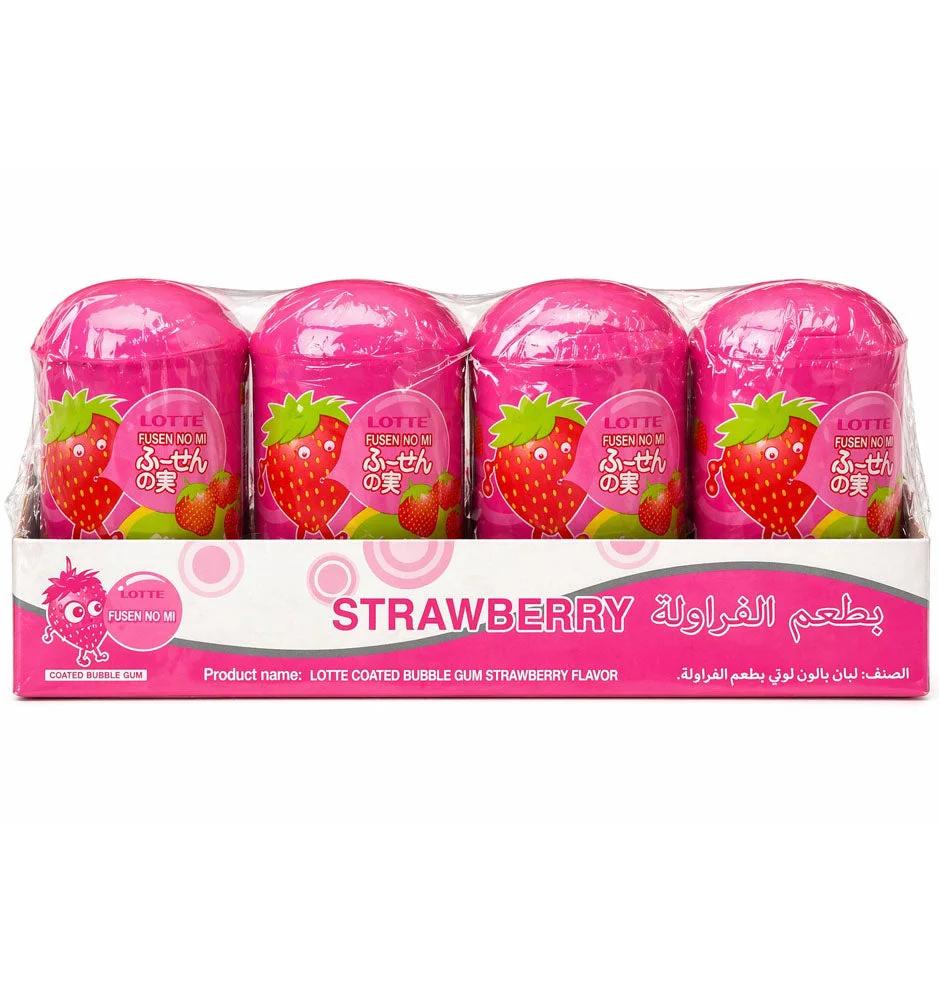 Lotte Fusen No Mi Strawberry Bubble Gum 15g x 24pcs