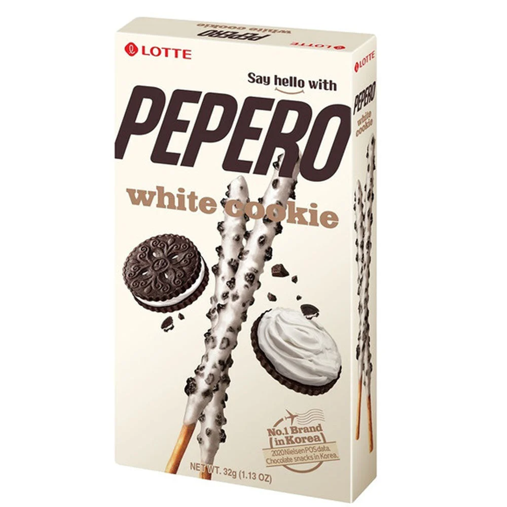 Lotte Pepero White Cookie Sticks 32G