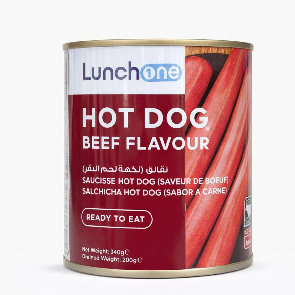 Lunch One Hot Dog Beef Flavour 340g