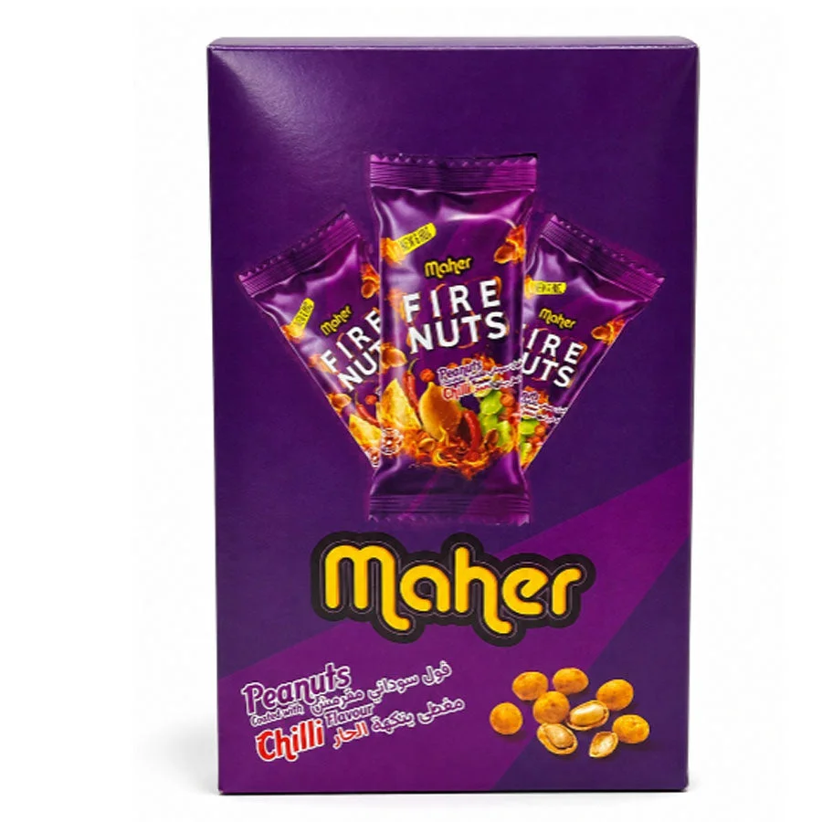 Maher Fire Nuts Chilli Coated Peanuts 24 × 30g