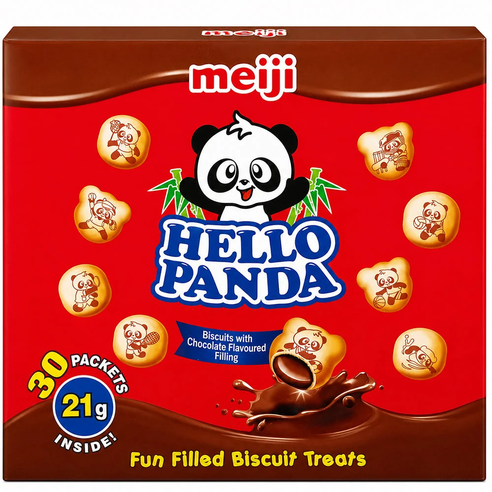 Meiji Hello Panda Chocolate Filled Biscuits 30 x 21g