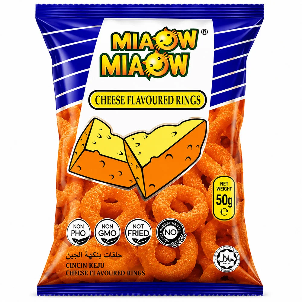 Miaow Miaow Cheese Flavoured Rings 50g