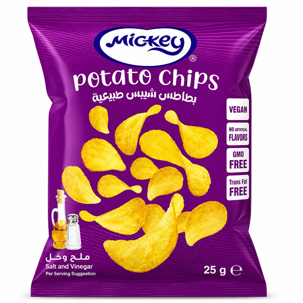 Mickey Potato Chips Salt & Vinegar 25g