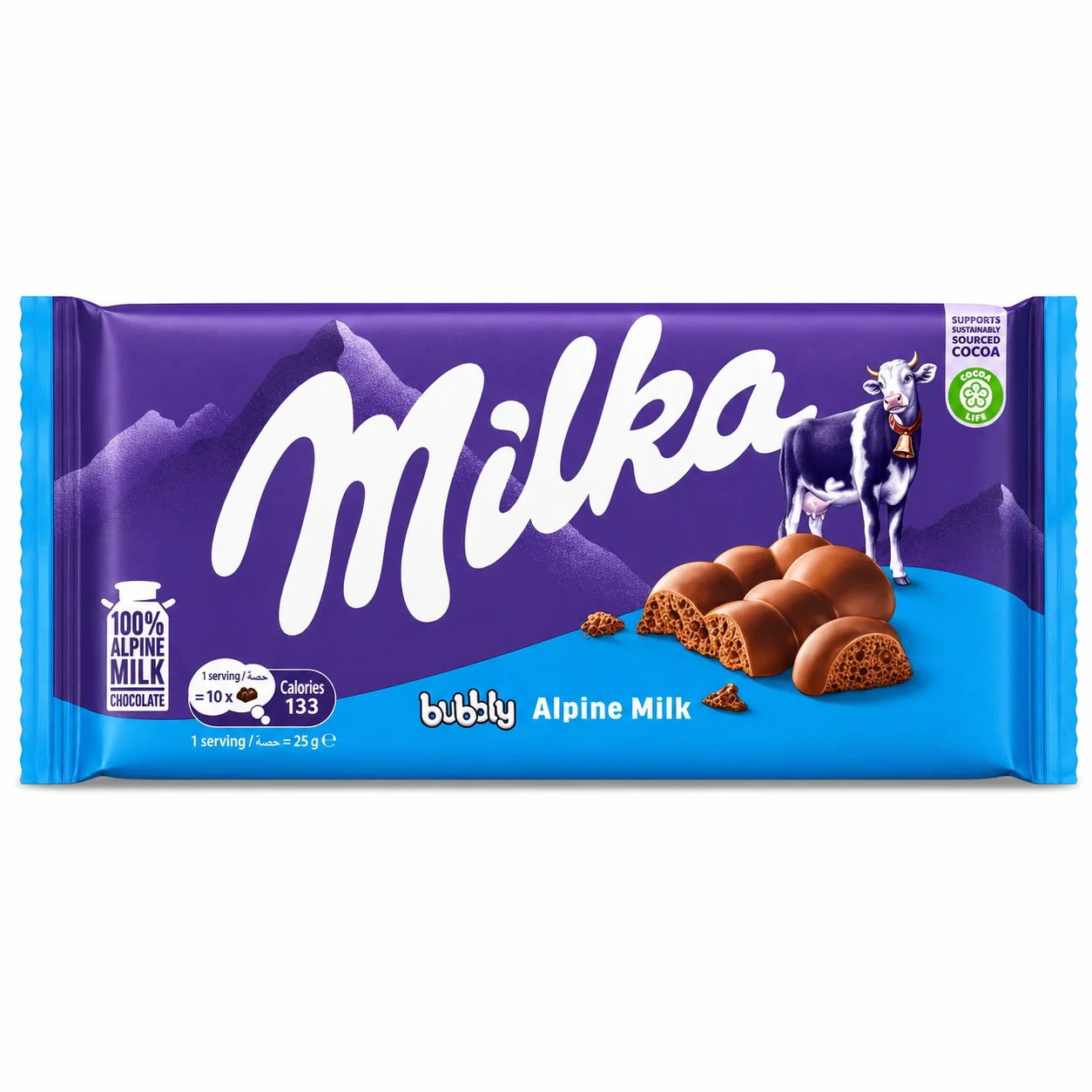 Milka Bubbly Alpine Milk Chocolate 100g