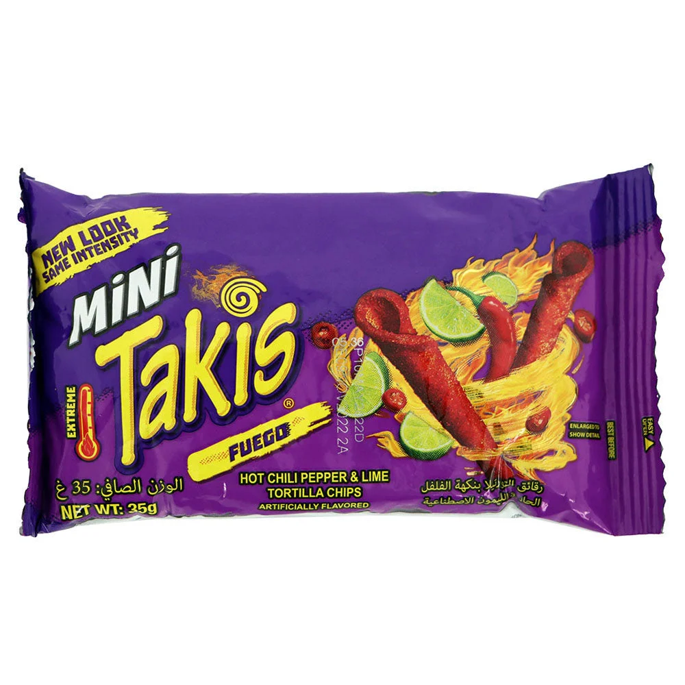 Mini Takis Fuego Hot Chili & Lime Tortilla Chips 35g