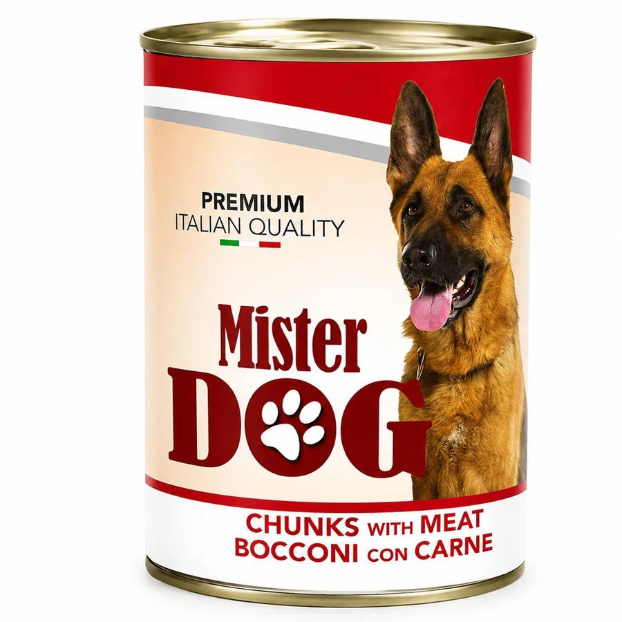 Mister Dog Chunks with Meat Wet Dog Food 415g