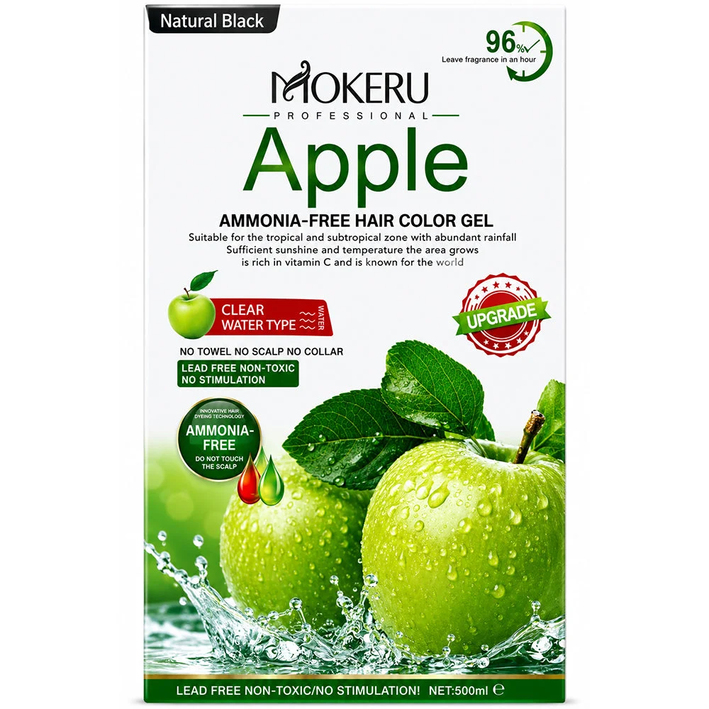 MOKERU Apple Hair Color Gel Natural Black 500ml