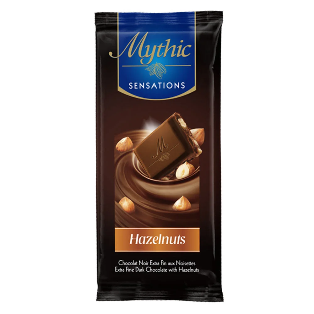 Mythic Sensations Dark Chocolate with Hazelnuts 80g