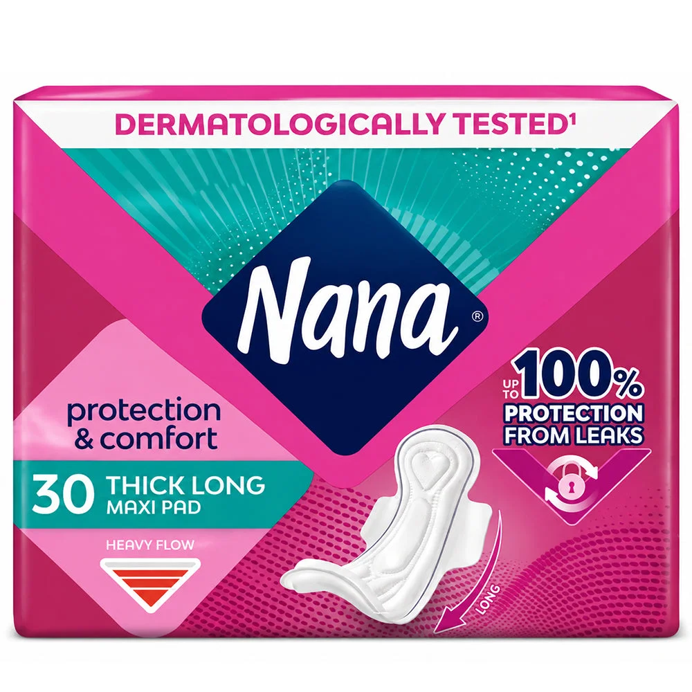 Nana Thick Long Maxi Pads 30 PCS Heavy Flow