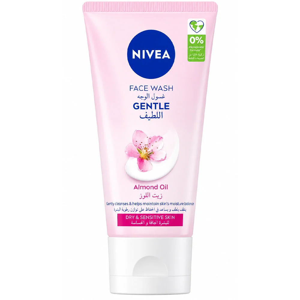 Nivea Gentle Face Wash with Almond Oil for Dry & Sensitive Skin 150ml