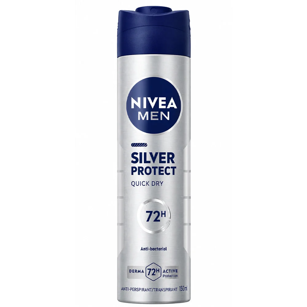 NIVEA Men Silver Protect Quick Dry Anti-Perspirant Spray 150ml