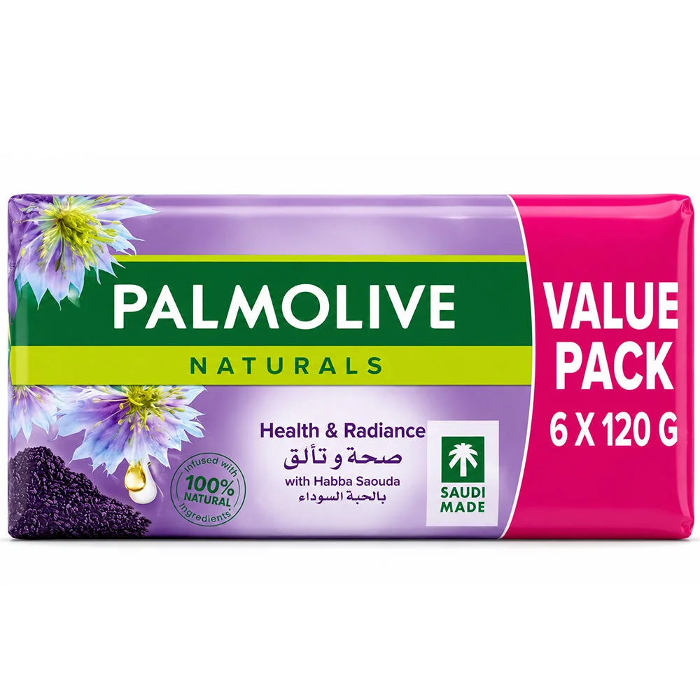 Palmolive Naturals Health & Radiance Soap with Habba Saouda 6 × 120g