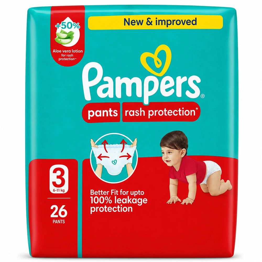Pampers Pants Rash Protection Size 3 (6–11kg) 26 Pants