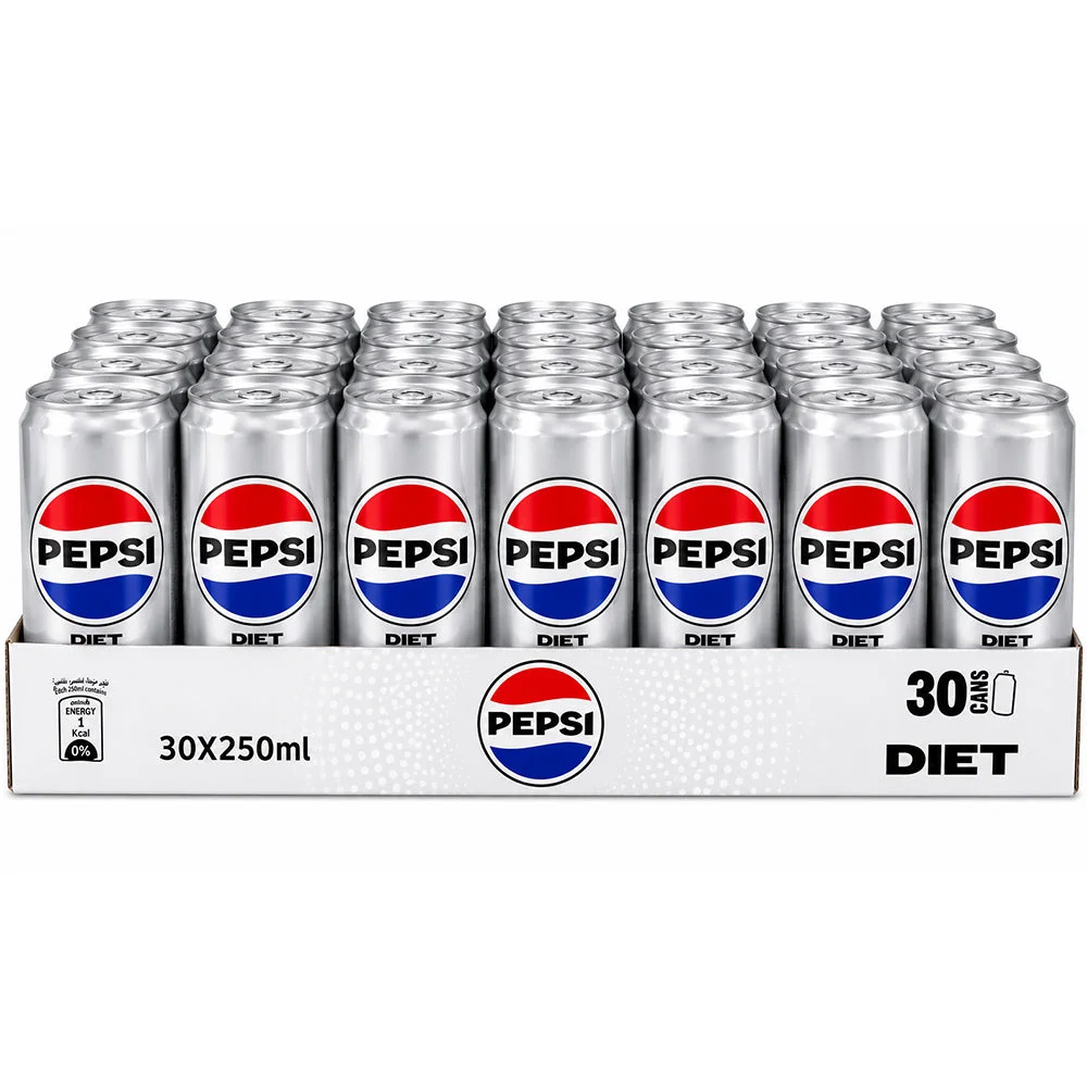 Pepsi Diet Soft Drink Cans 30x250ml