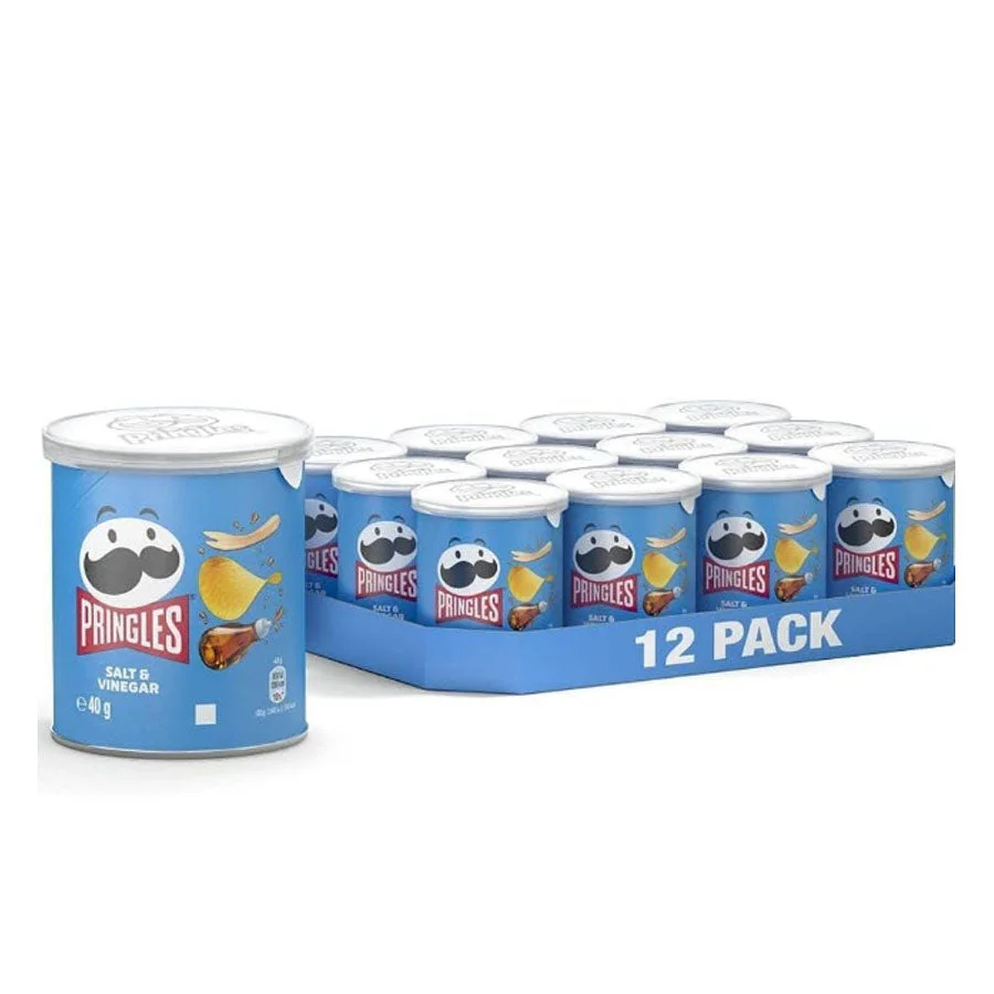 Pringles Salt & Vinegar Potato Chips 40g x 12pcs