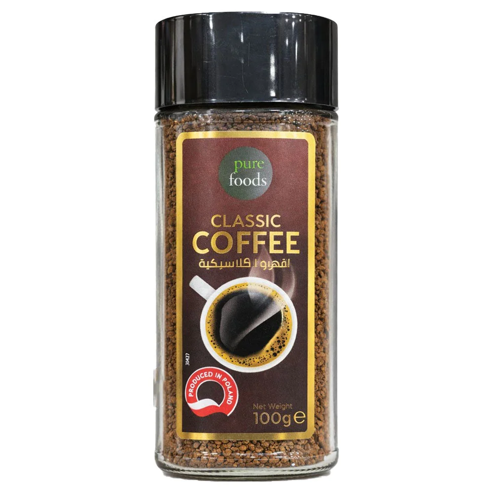 Pure Foods Classic Instant Coffee 100g