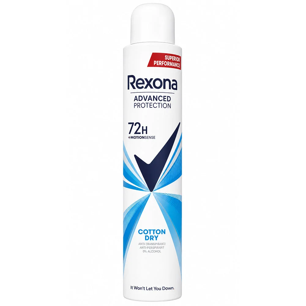 Rexona Advanced Protection Cotton Dry Anti-Perspirant Spray 200ml 72H Protection