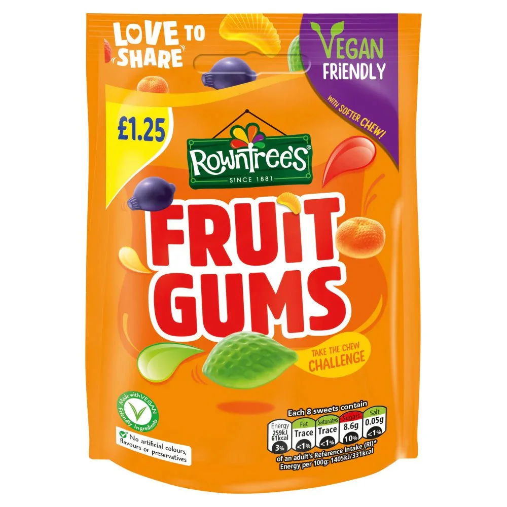 Rowntrees Fruit Gums 10 x 12g