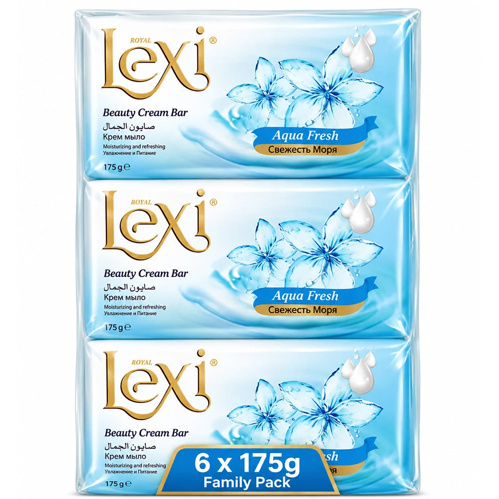Royal Lexi Aqua Fresh Beauty Cream Bar 6 × 175g