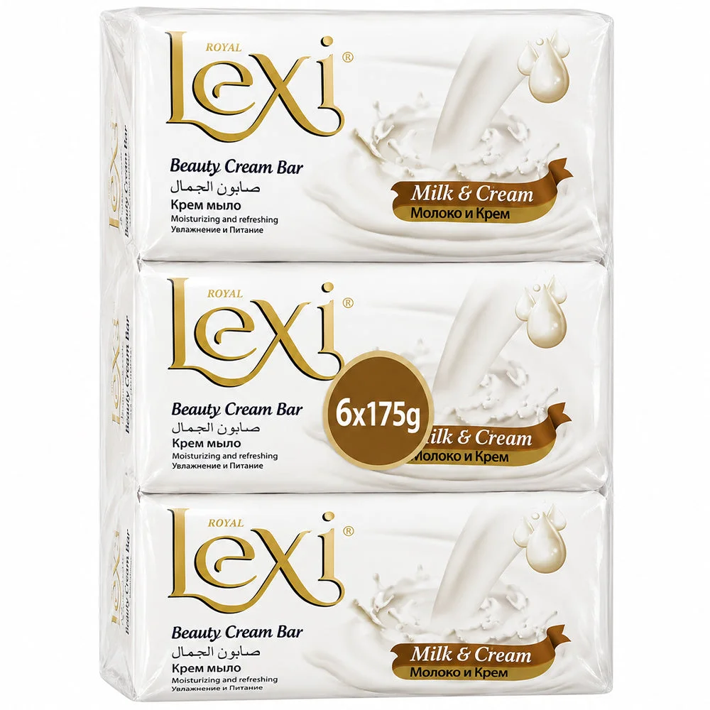 Royal Lexi Milk & Cream Beauty Soap 6×175g
