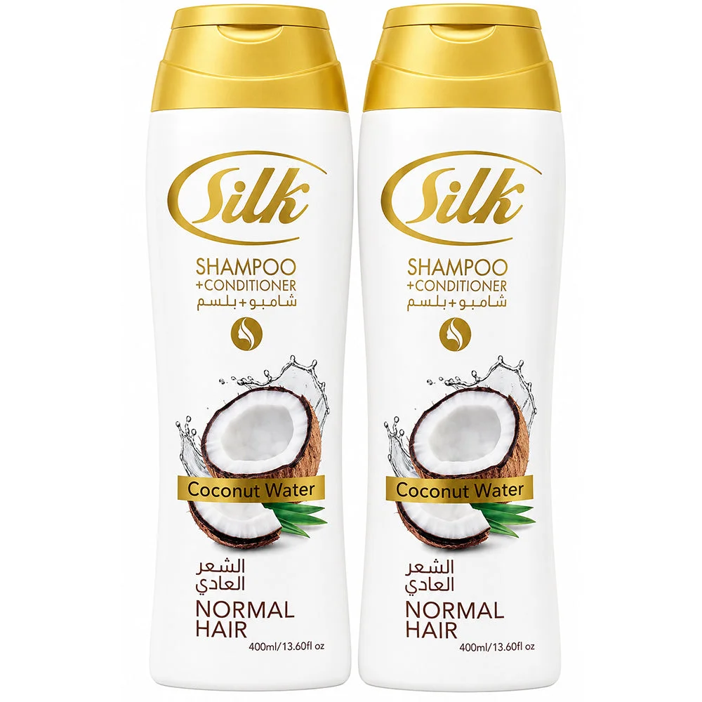 Silk Coconut Water Shampoo + Conditioner for Normal Hair 2x400ml