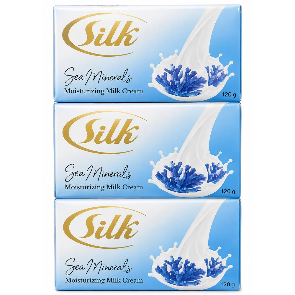 Silk Sea Minerals Moisturizing Milk Cream Soap 6x120g