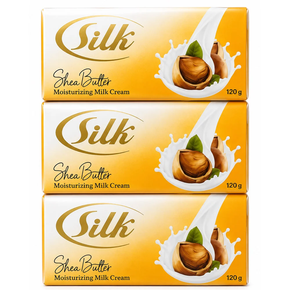 Silk Shea Butter Moisturizing Milk Cream Soap 6x120g