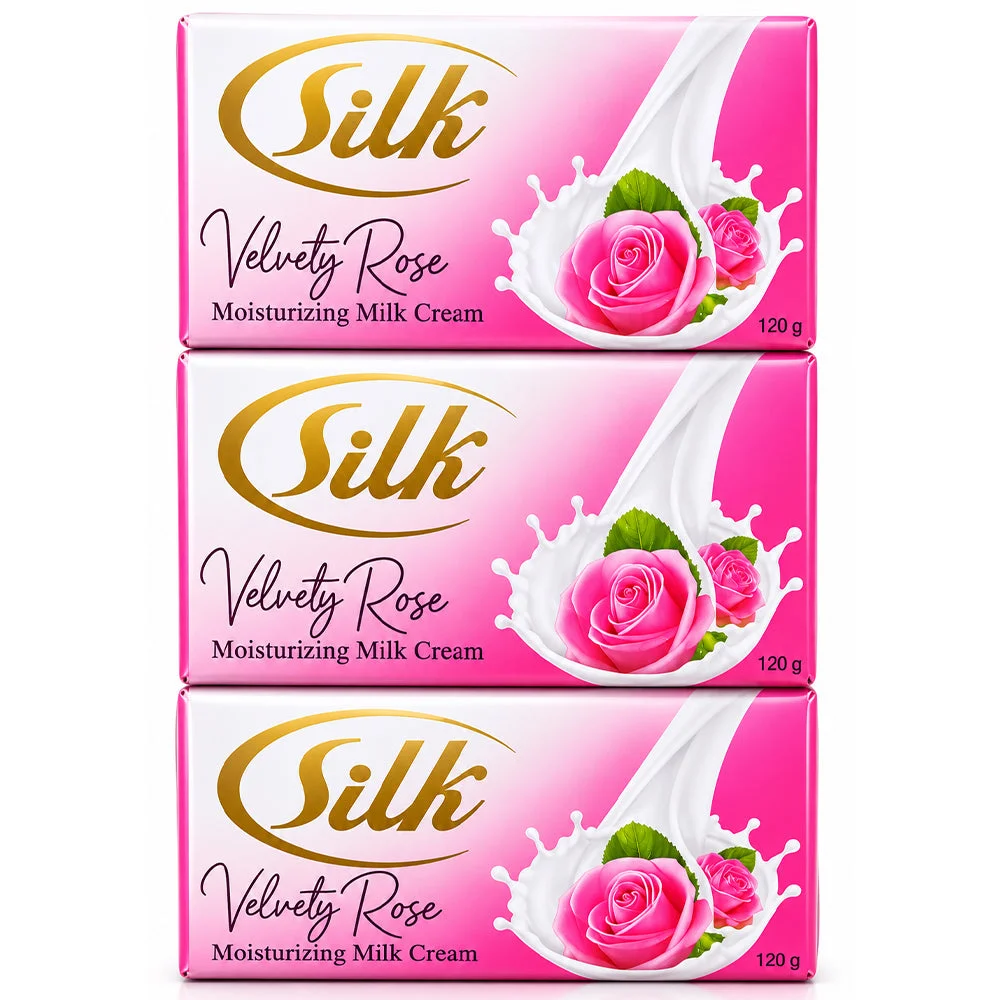 Silk Velvety Rose Moisturizing Milk Cream Soap 6x120g