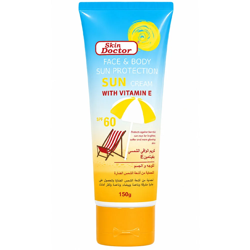 Skin Doctor Face & Body Sun Protection Sun Cream SPF 60 with Vitamin E 150g