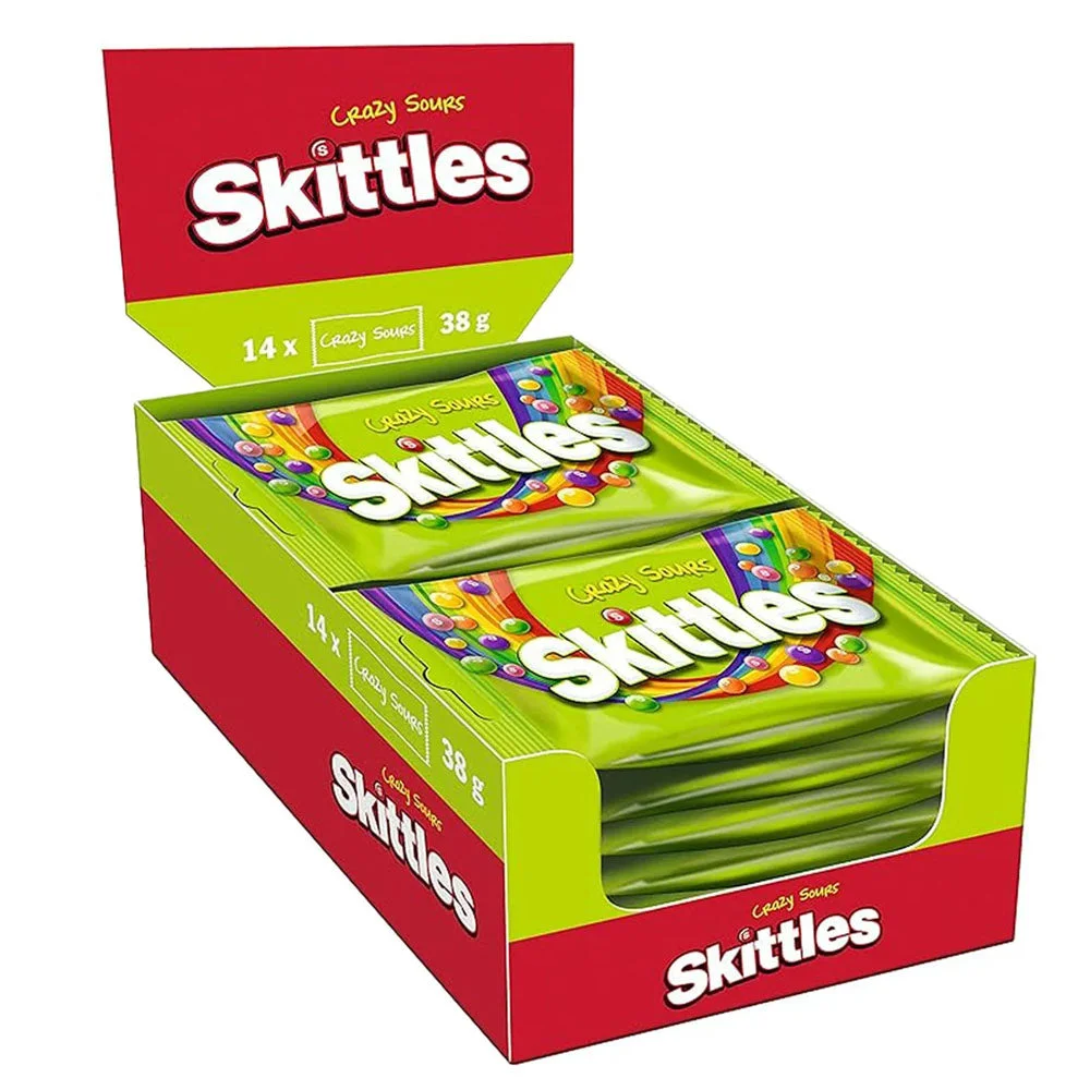 Skittles Crazy Sours Candy 14 × 38g