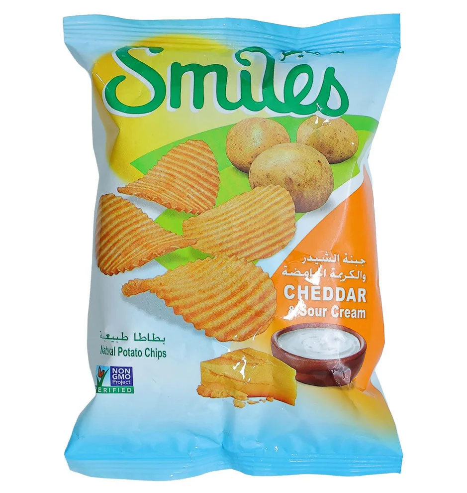 Smiles Cheddar & Sour Cream Natural Potato Chips 18 g