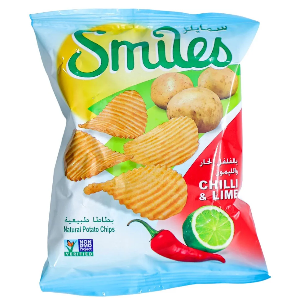 Smiles Chilli & Lime Natural Potato Chips 18 g