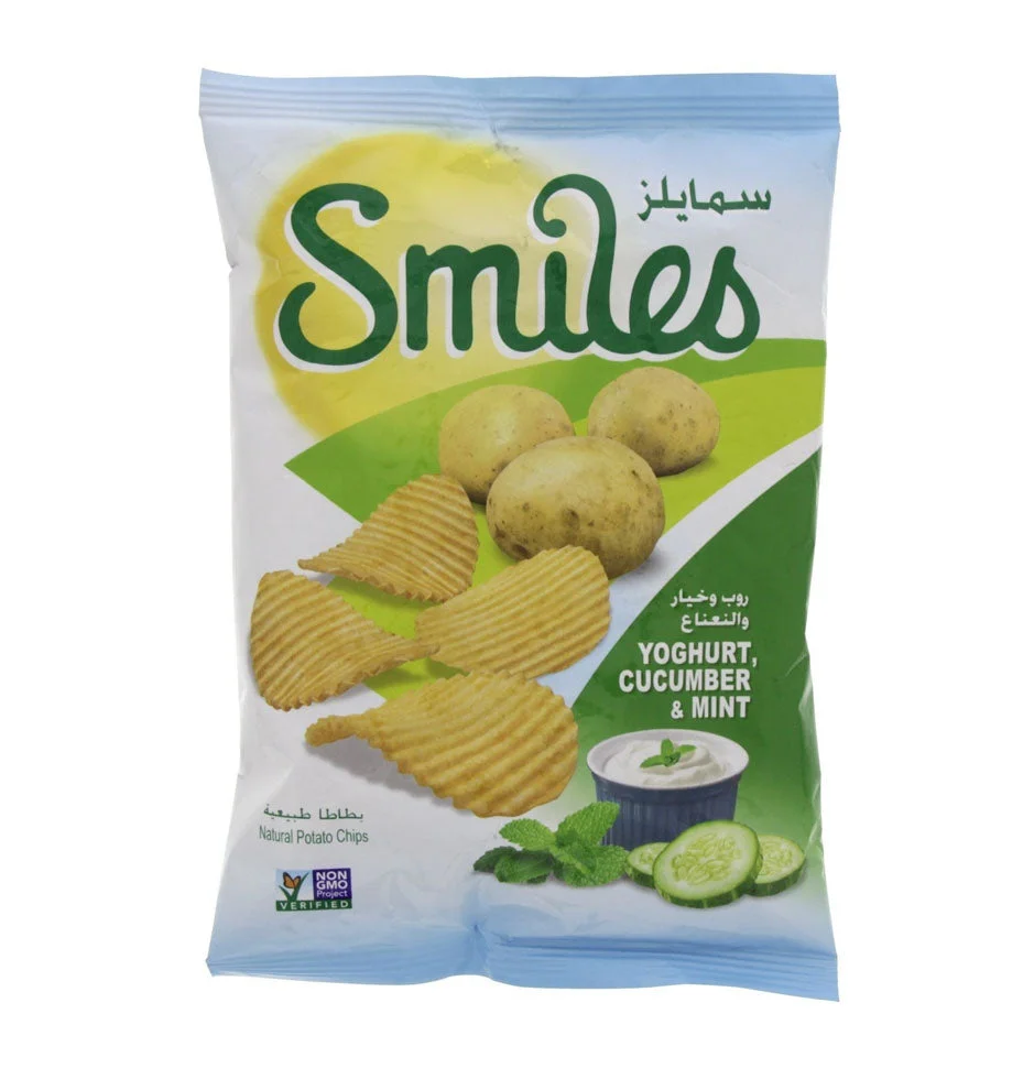 Smiles Yoghurt, Cucumber & Mint Natural Potato Chips 18 g
