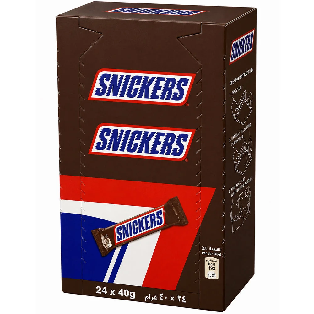 Snickers Chocolate Bar 24 x 40g