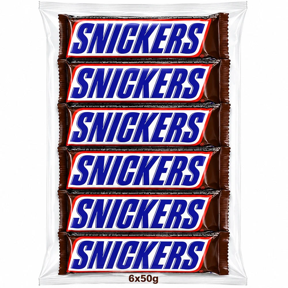 Snickers Chocolate Bars Multipack 6 x 50g