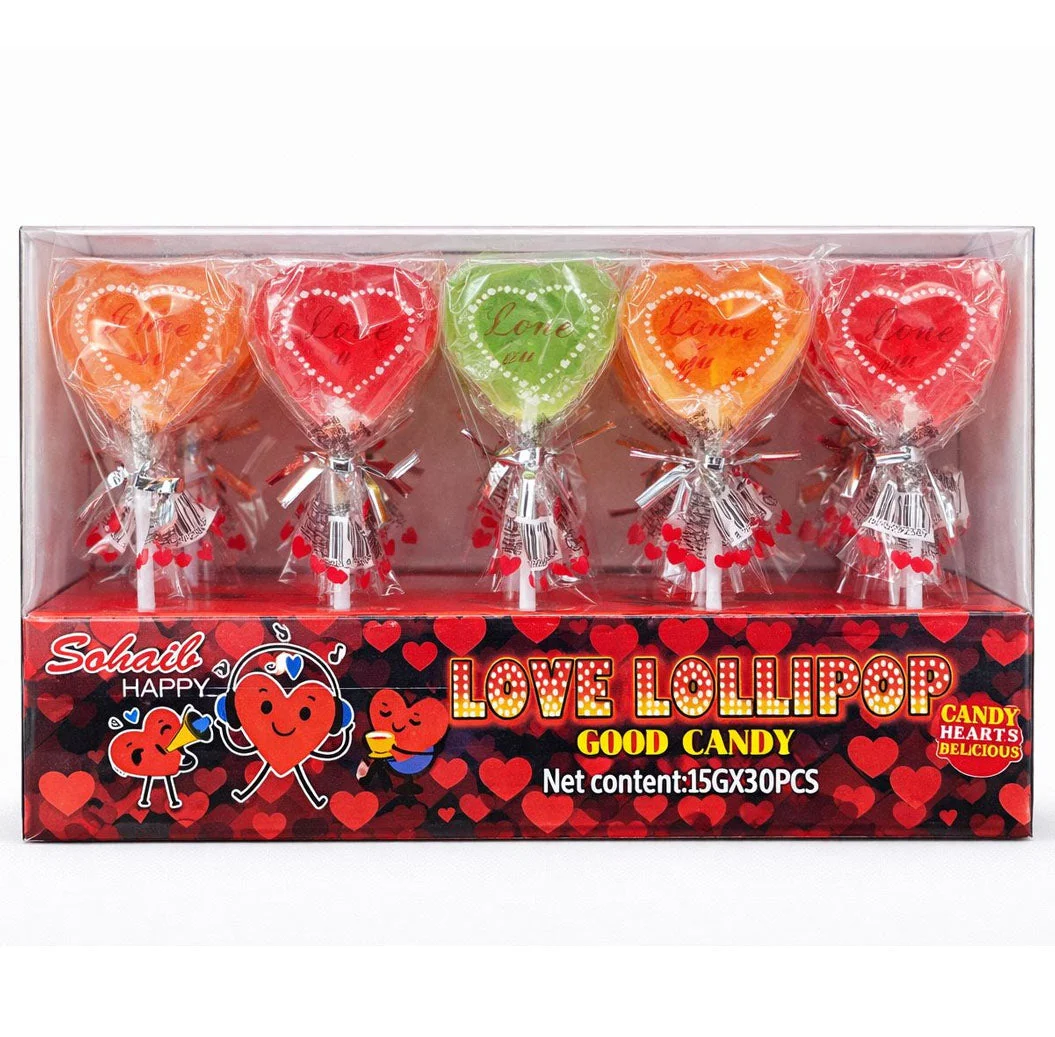 Sohaib Love Heart Lollipops 30 pcs × 15g