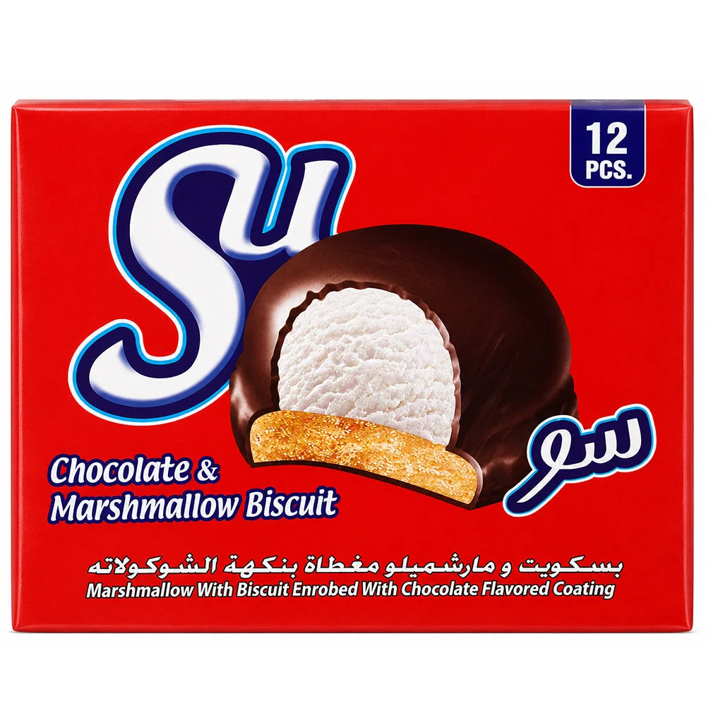 Su Chocolate & Marshmallow Biscuit 12 Pieces Box