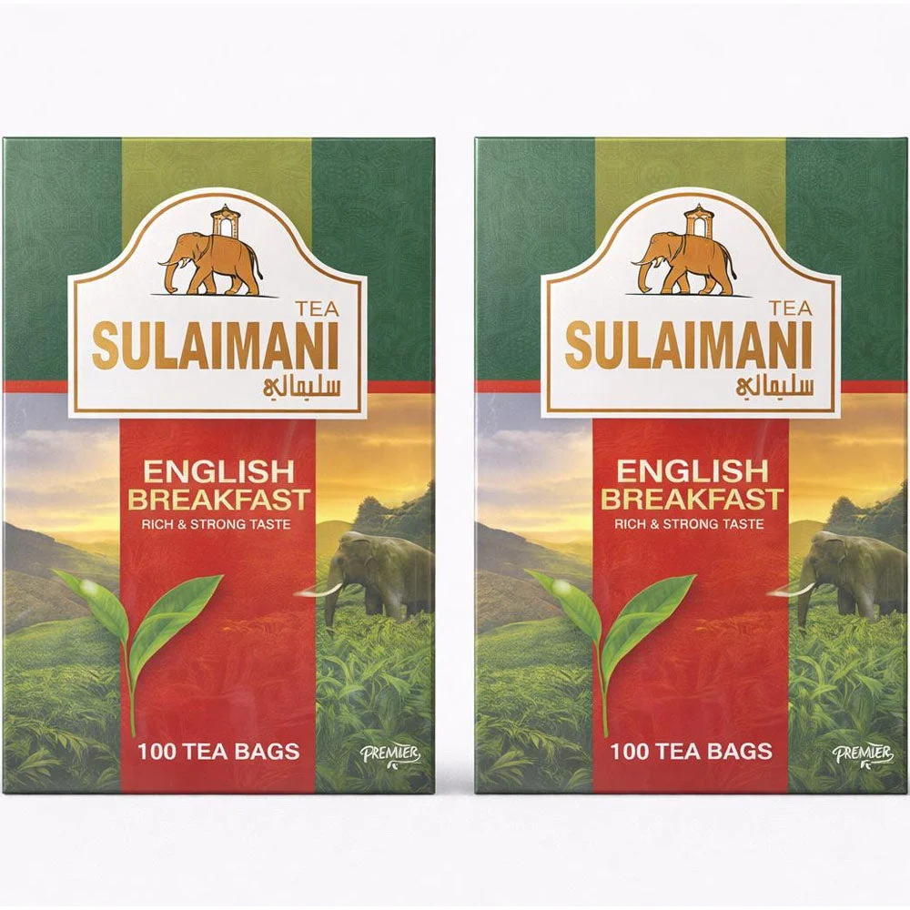 Sulaimani English Breakfast Black Tea Bags 2 × 100 Bags