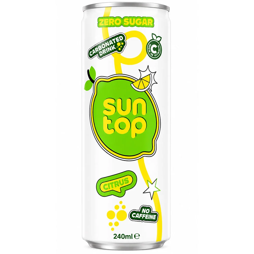 Sun Top Zero Sugar Citrus Carbonated Drink 240ml