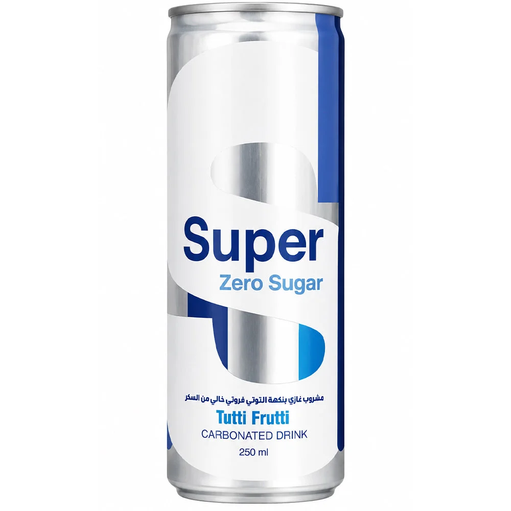 Super Zero Sugar Tutti Frutti Carbonated Drink 250ml