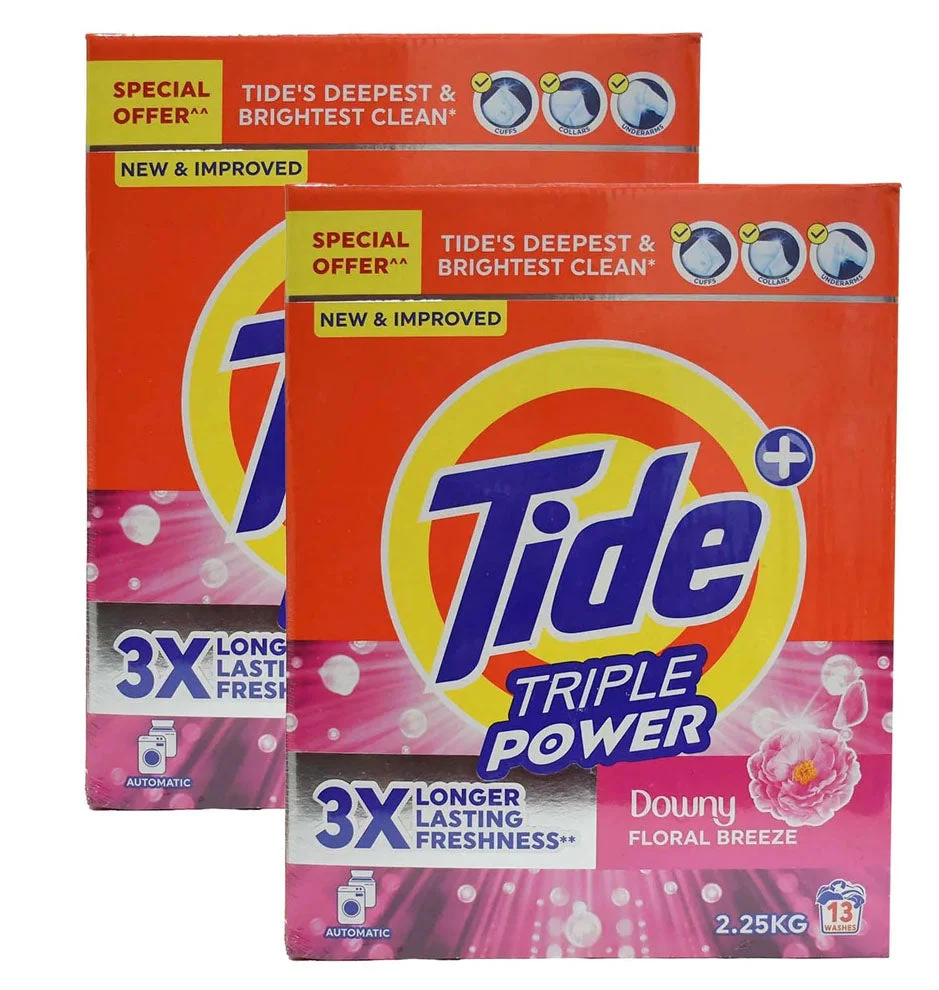 Tide Triple Power Automatic Washing Powder – Downy Floral Breeze 2.25kg