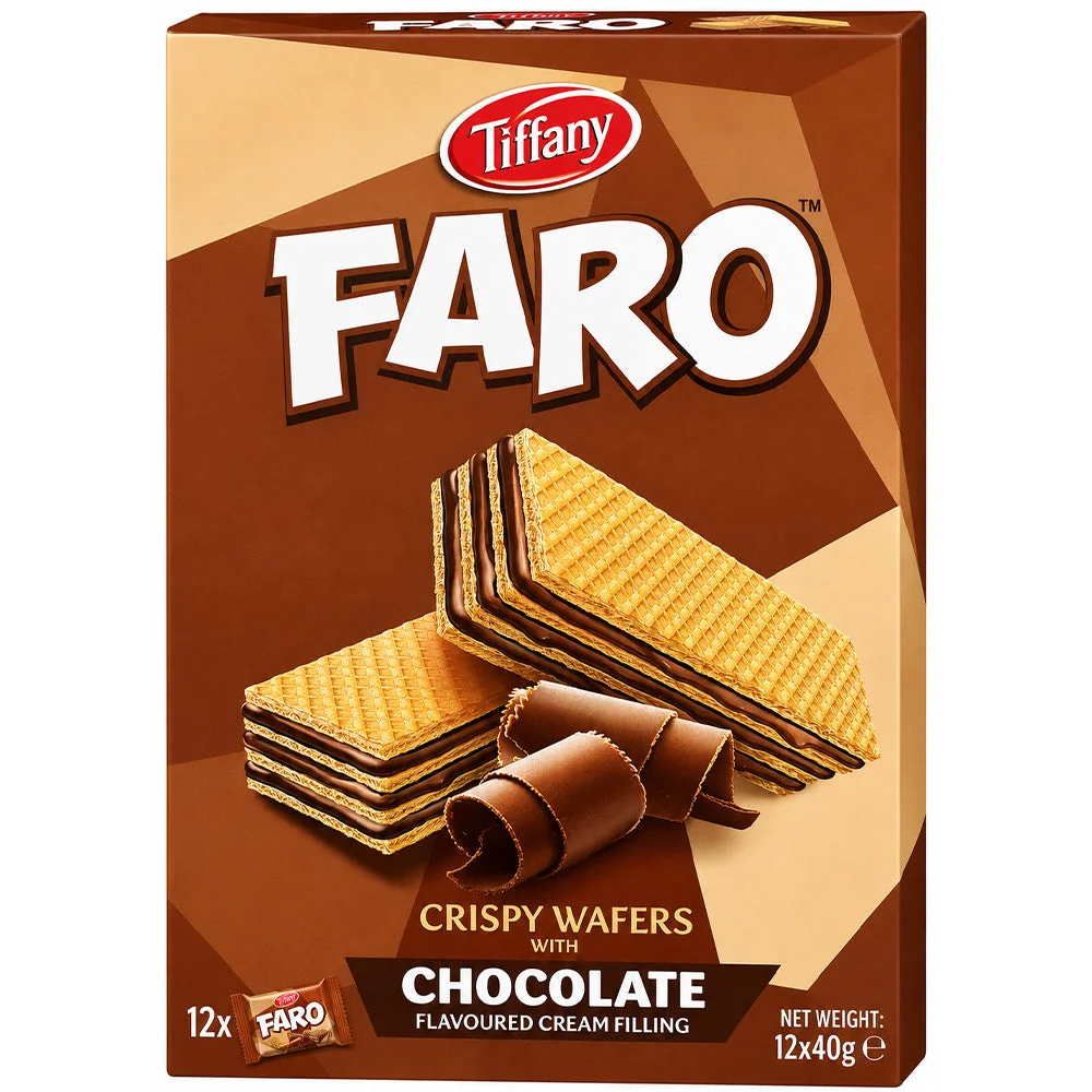 Tiffany FARO Chocolate Cream Crispy Wafers 12 x 40g