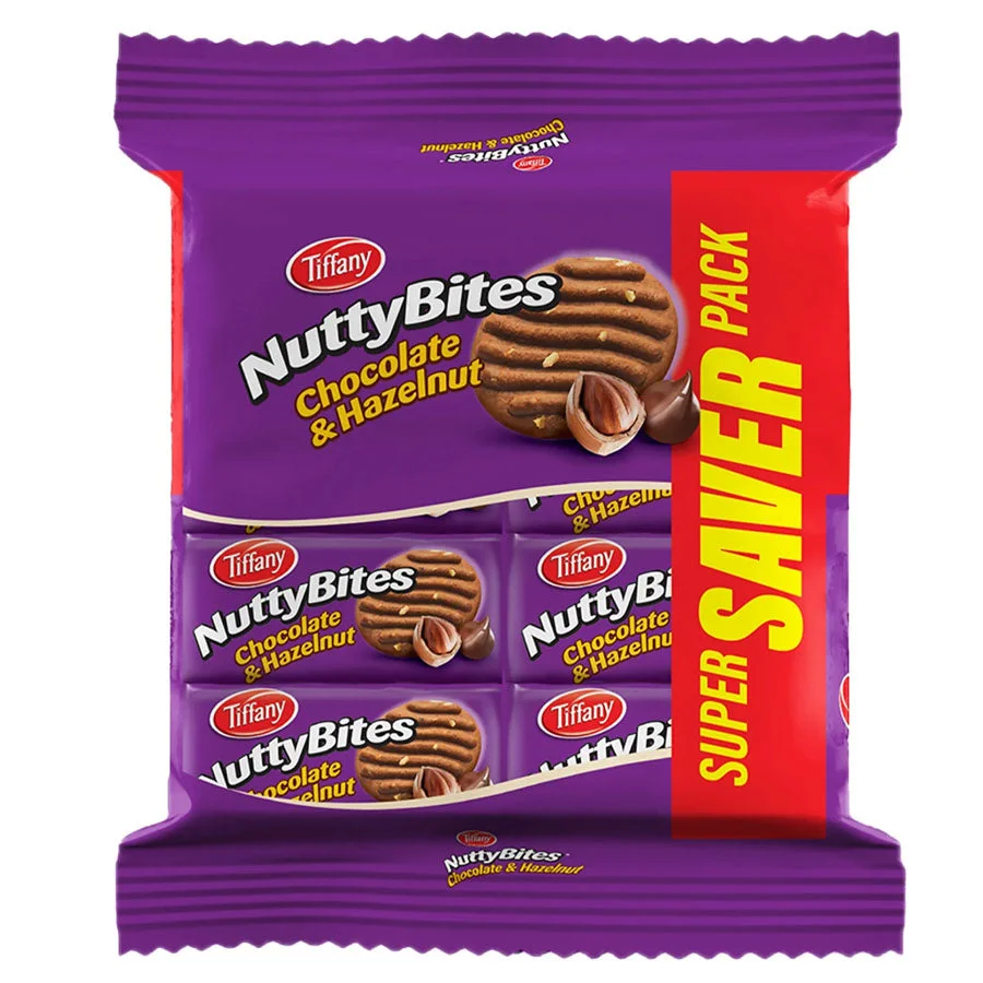 Tiffany Nutty Bites Chocolate & Hazelnut Value Pack 8 × 72 g