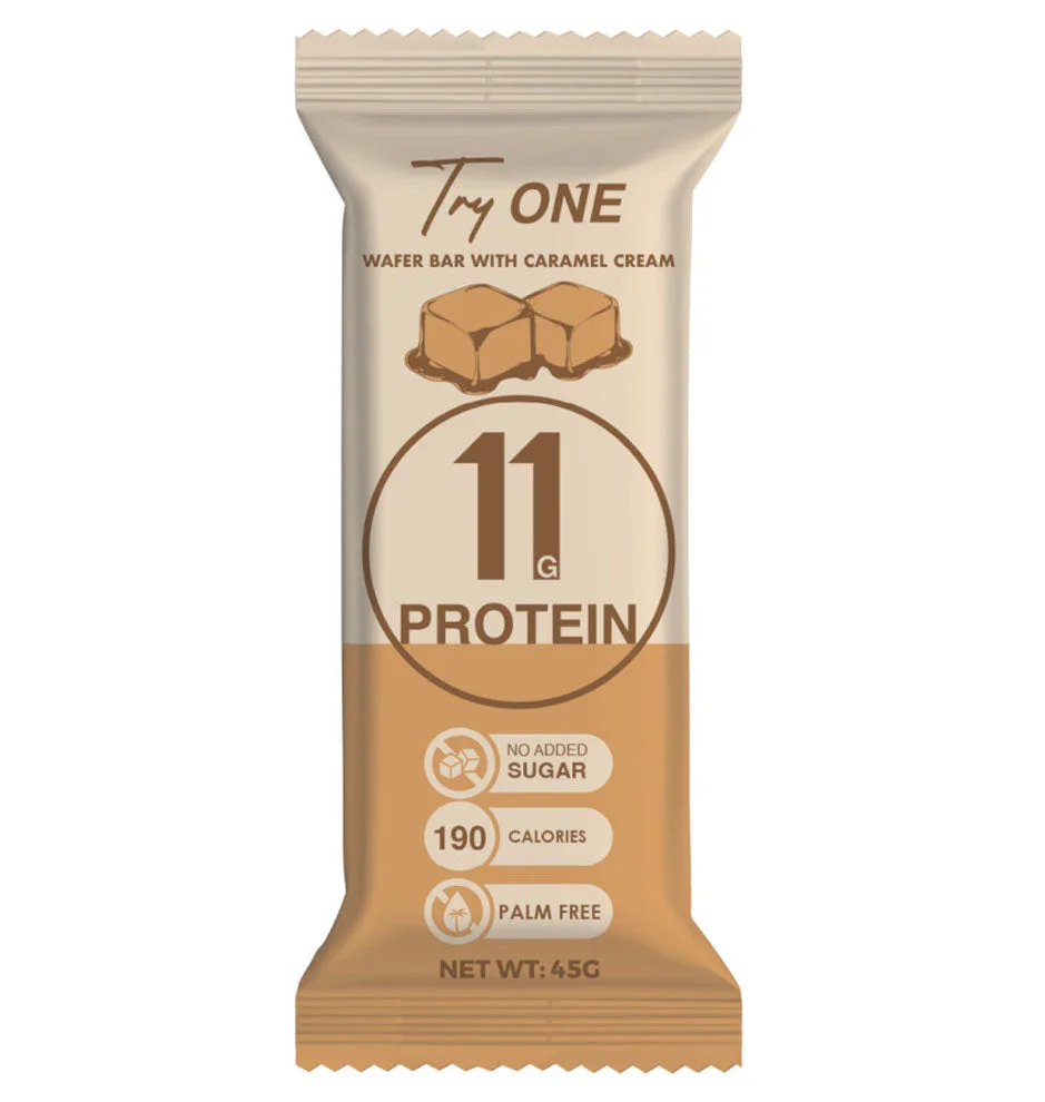 Try One Protein Wafer Bar Caramel 45g