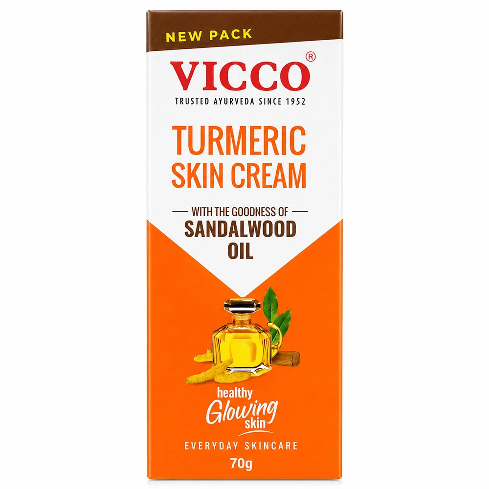 Vicco Turmeric Skin Cream with Sandalwood Oil 70g