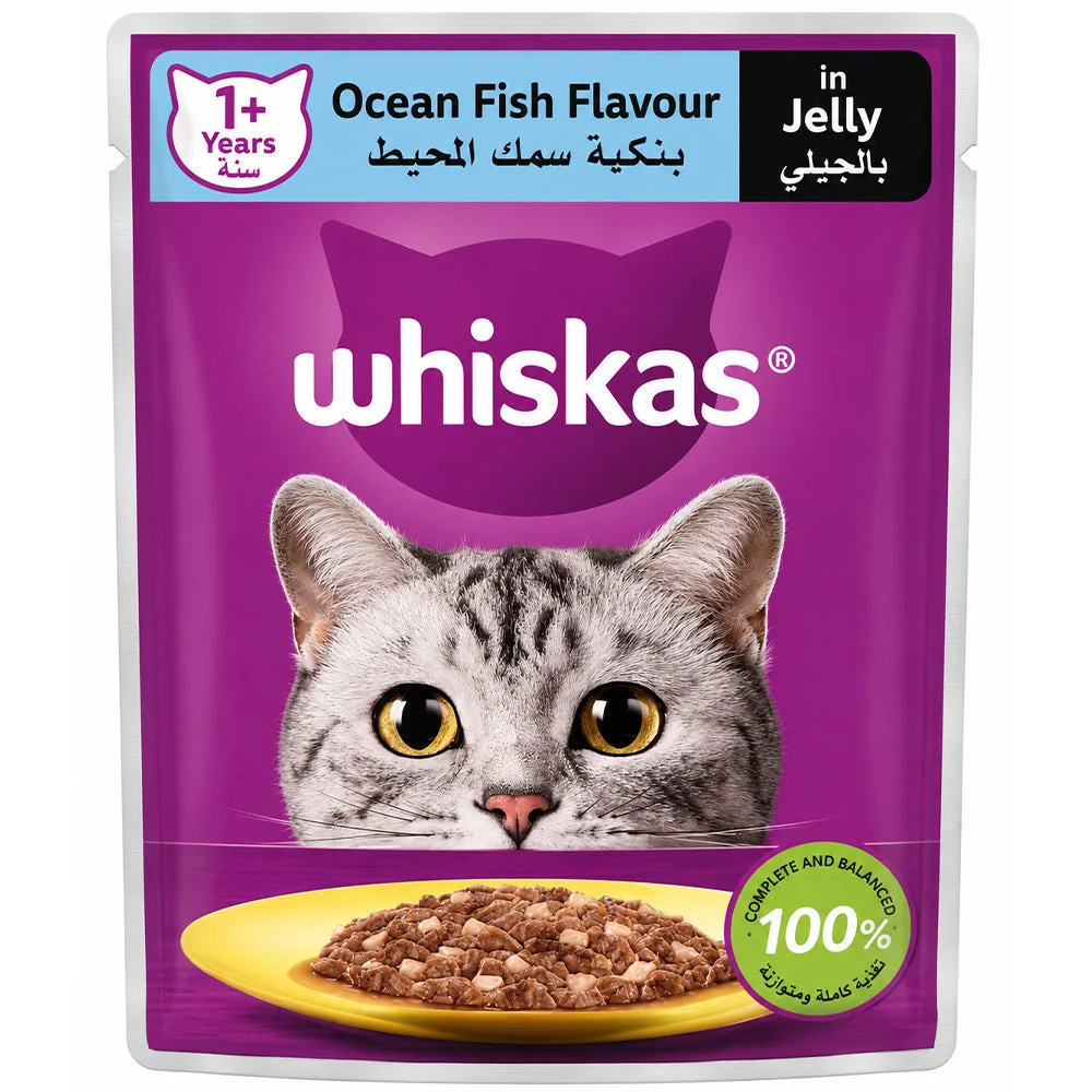 Whiskas Ocean Fish Flavour in Jelly Wet Cat Food 80g